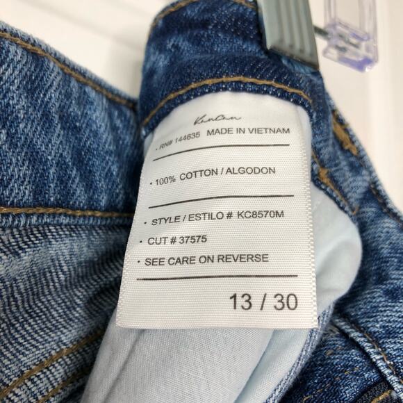 KanCan Womens Artemis High Rise Boyfriend Distressed Jeans Size 13/30 Med Wash - Picture 4 of 11